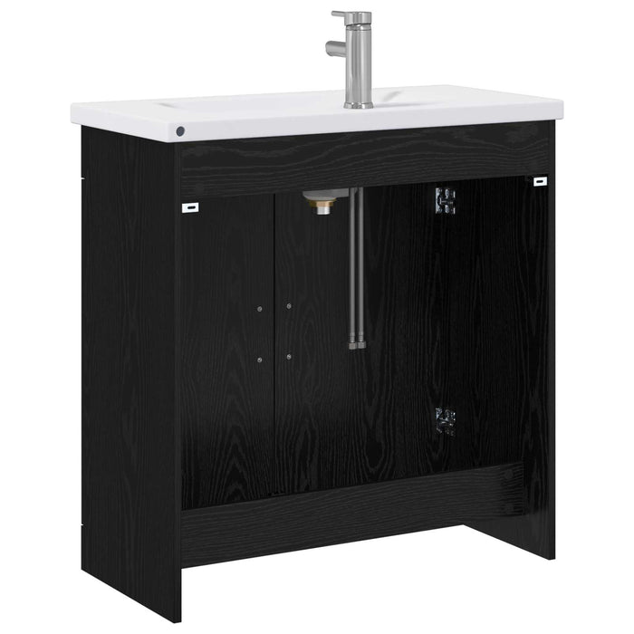 Set de mobilier pentru baie Stejar Negru 81 x 40 x 84,5 cm WALTI