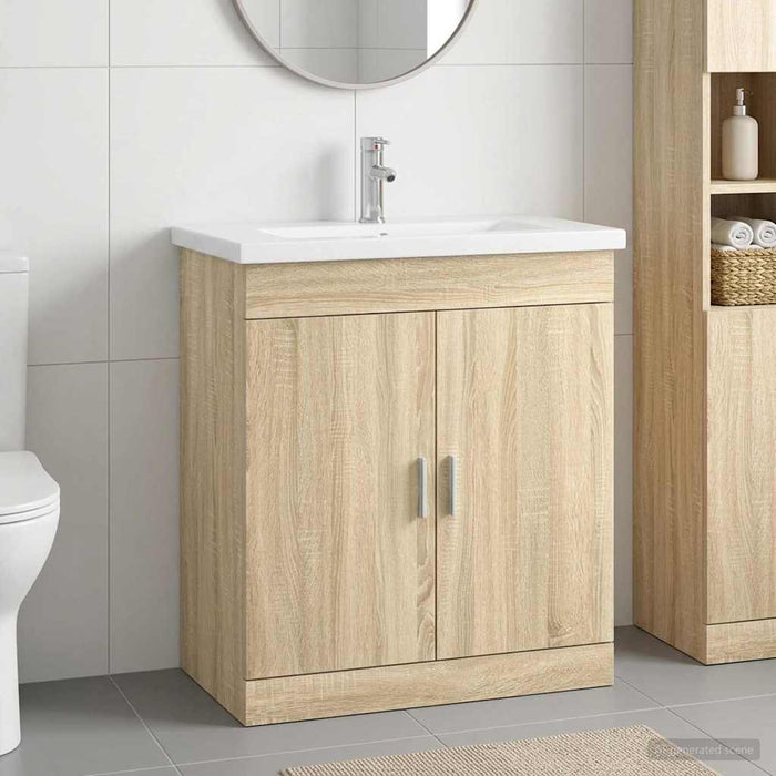 Set de mobilier pentru baie Stejar Sonoma 81 x 40 x 84,5 cm WALTI