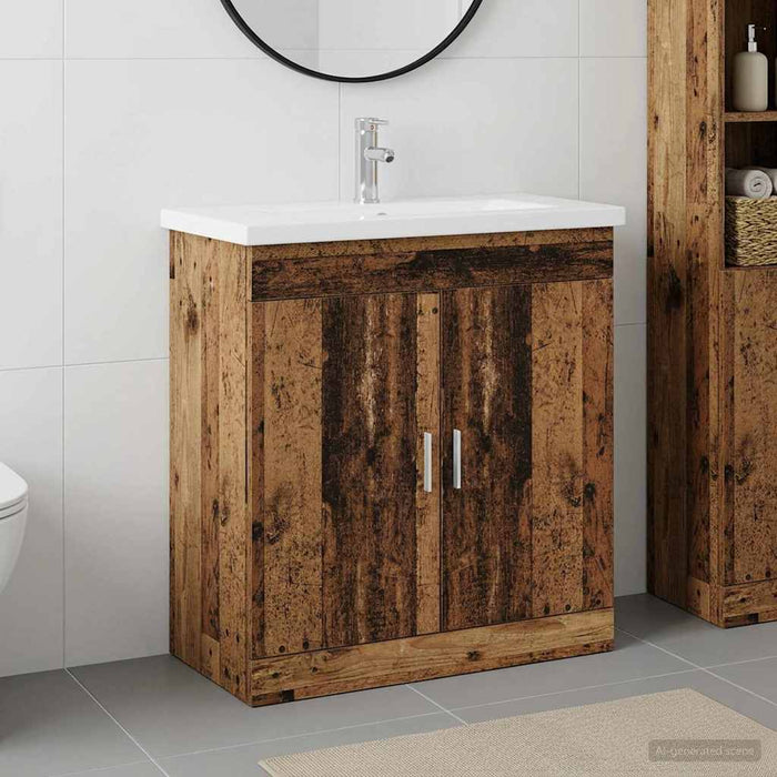 Set de mobilier pentru baie Lemn vechi 81 x 40 x 84,5 cm WALTI