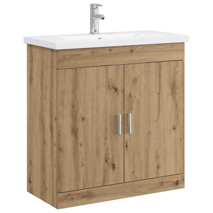 Set de mobilier pentru baie Stejar Artizanal 81 x 40 x 84,5 cm WALTI