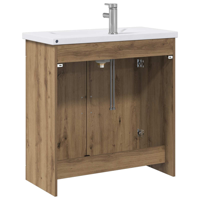 Set de mobilier pentru baie Stejar Artizanal 81 x 40 x 84,5 cm WALTI
