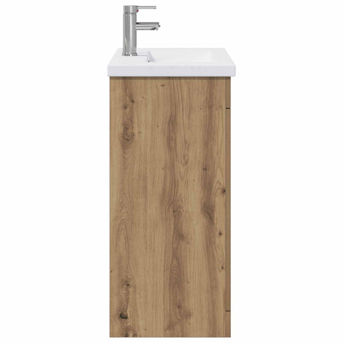 Set de mobilier pentru baie Stejar Artizanal 81 x 40 x 84,5 cm WALTI