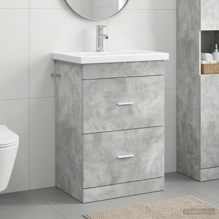 Set de mobilier pentru baie Gri Beton 61 x 40 x 84,5 cm WALTI