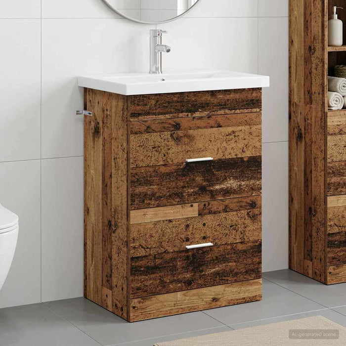 Set de mobilier pentru baie Lemn vechi 61 x 40 x 84,5 cm WALTI