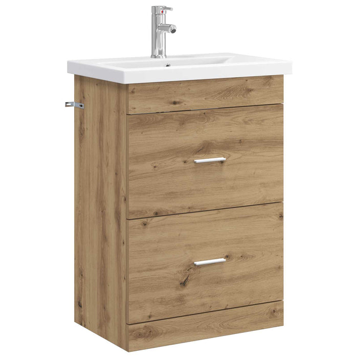 Set de mobilier pentru baie Stejar Artizanal 61 x 40 x 84,5 cm WALTI