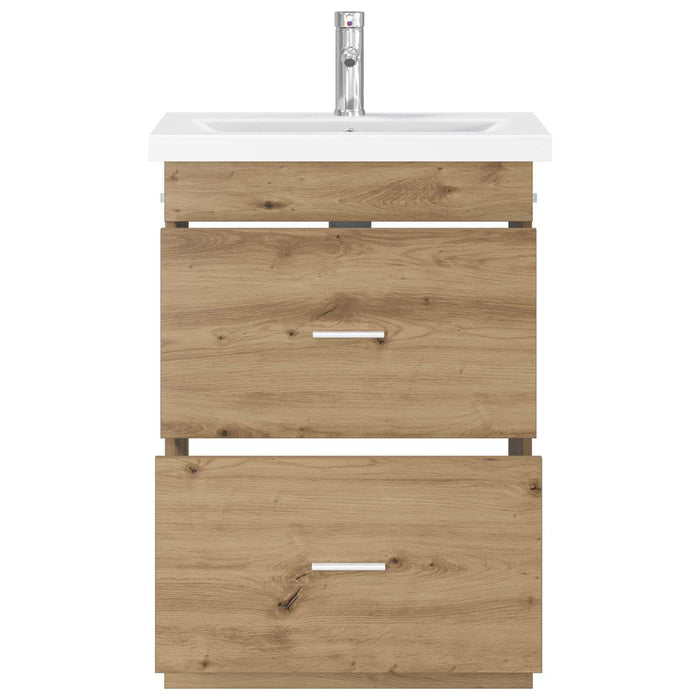 Set de mobilier pentru baie Stejar Artizanal 61 x 40 x 84,5 cm WALTI