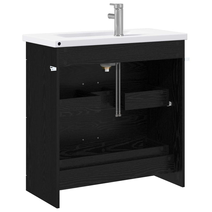 Set de mobilier pentru baie Stejar Negru 81 x 40 x 84,5 cm WALTI