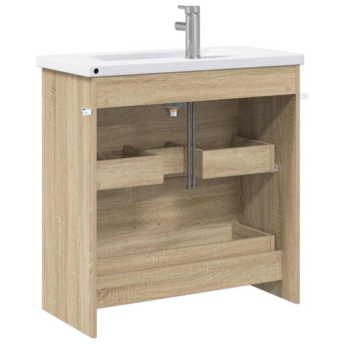 Set de mobilier pentru baie Stejar Sonoma 81 x 40 x 84,5 cm WALTI
