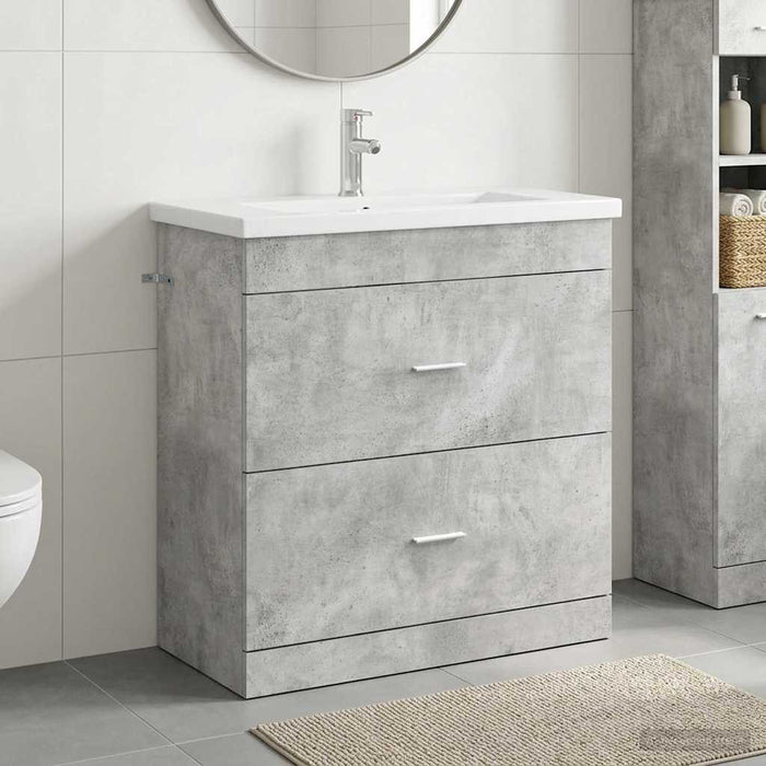 Set de mobilier pentru baie Gri Beton 81 x 40 x 84,5 cm WALTI