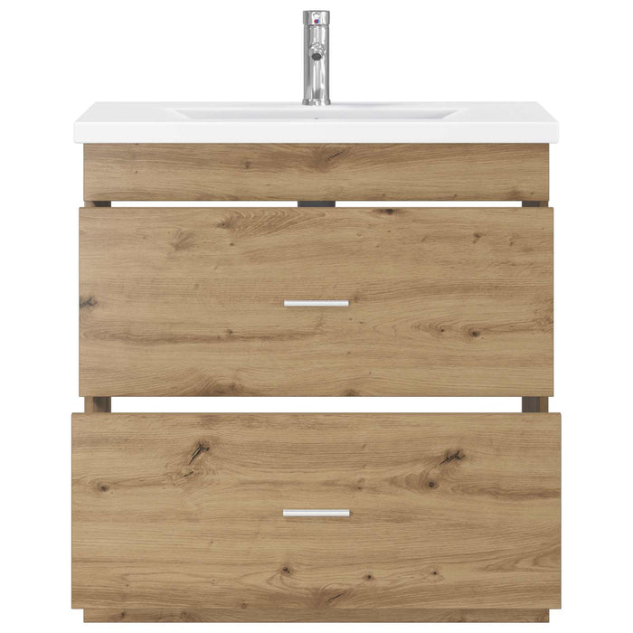 Set de mobilier pentru baie Stejar Artizanal 81 x 40 x 84,5 cm WALTI