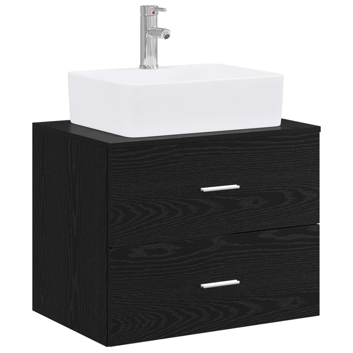 Set de mobilier pentru baie Stejar Negru Lemn prelucrat WALTI