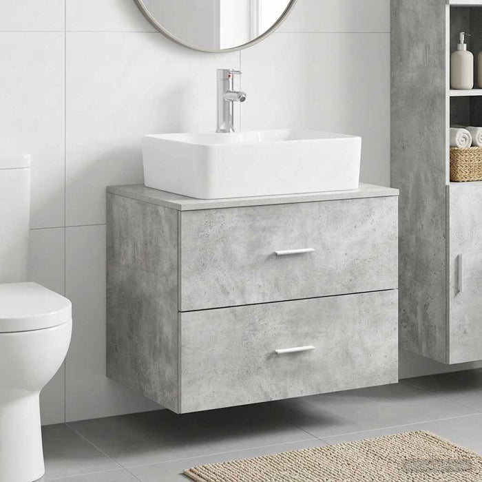 Set de mobilier pentru baie Gri Beton Lemn prelucrat WALTI