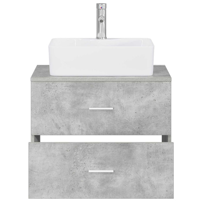 Set de mobilier pentru baie Gri Beton Lemn prelucrat WALTI