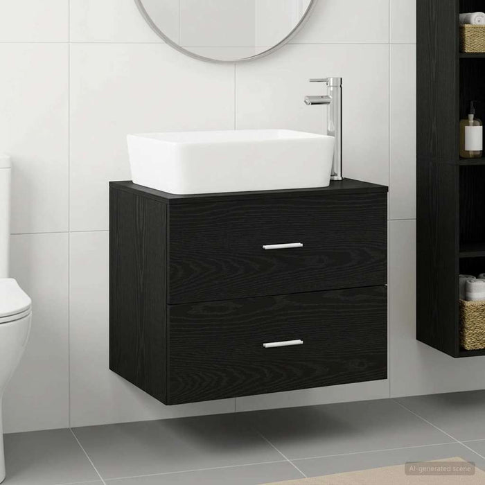 Set de mobilier pentru baie Stejar Negru Lemn prelucrat WALTI
