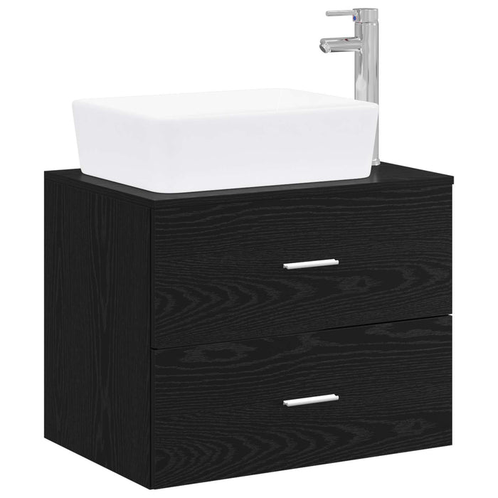Set de mobilier pentru baie Stejar Negru Lemn prelucrat WALTI
