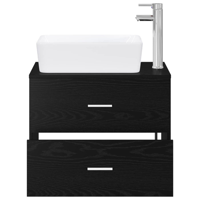 Set de mobilier pentru baie Stejar Negru Lemn prelucrat WALTI