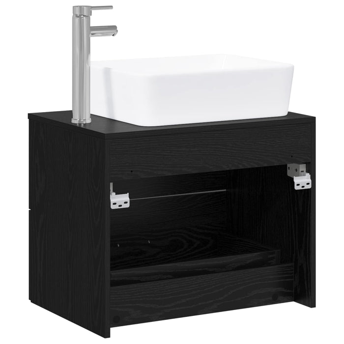 Set de mobilier pentru baie Stejar Negru Lemn prelucrat WALTI