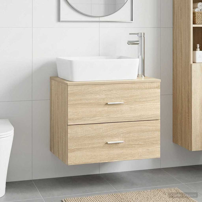 Set de mobilier pentru baie Stejar Sonoma Lemn prelucrat WALTI