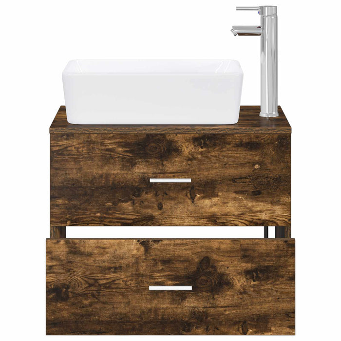 Set de mobilier pentru baie Stejar fumuriu Lemn prelucrat WALTI