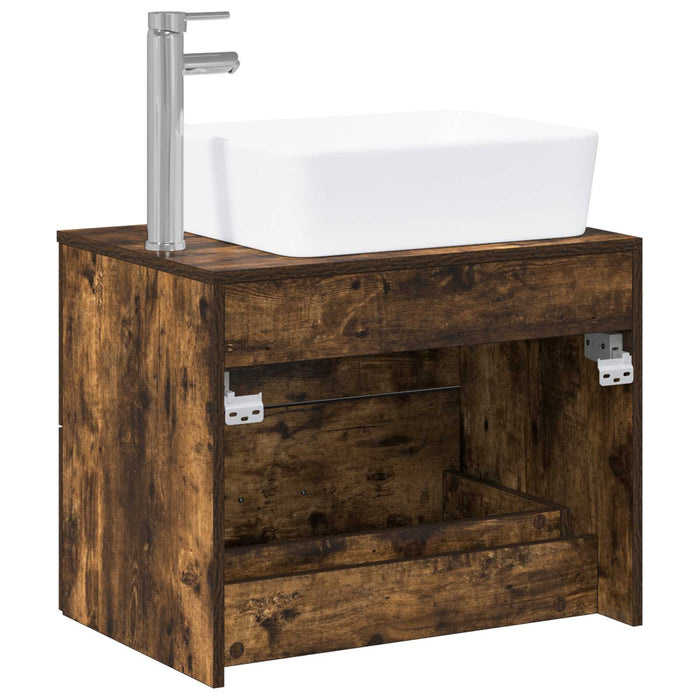 Set de mobilier pentru baie Stejar fumuriu Lemn prelucrat WALTI