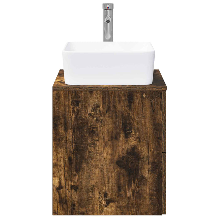 Set de mobilier pentru baie Stejar fumuriu Lemn prelucrat WALTI