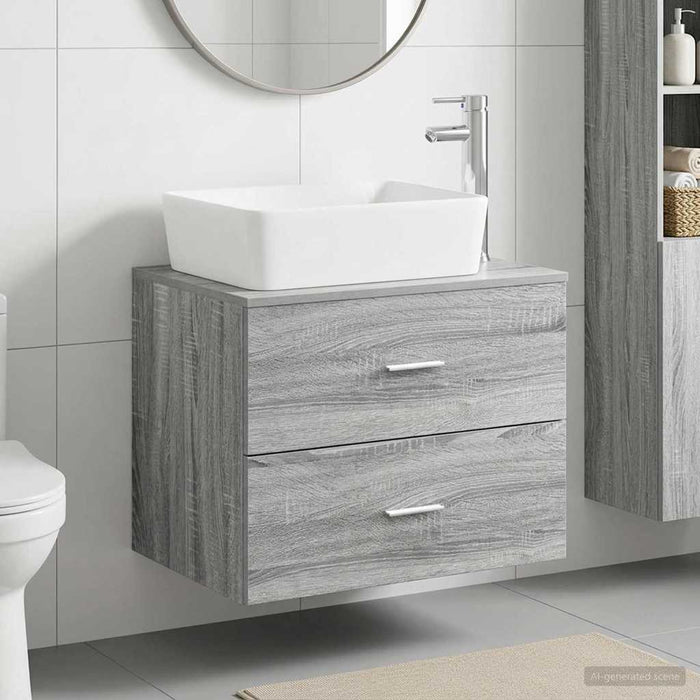Set de mobilier pentru baie Sonoma gri Lemn prelucrat WALTI