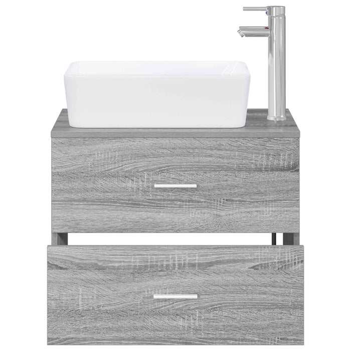 Set de mobilier pentru baie Sonoma gri Lemn prelucrat WALTI