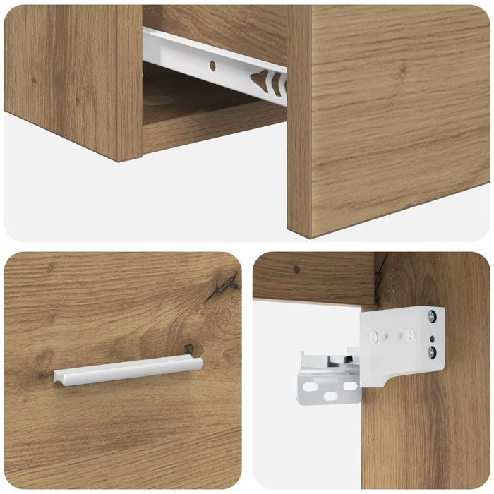 Set de mobilier pentru baie Stejar Artizanal Lemn prelucrat WALTI