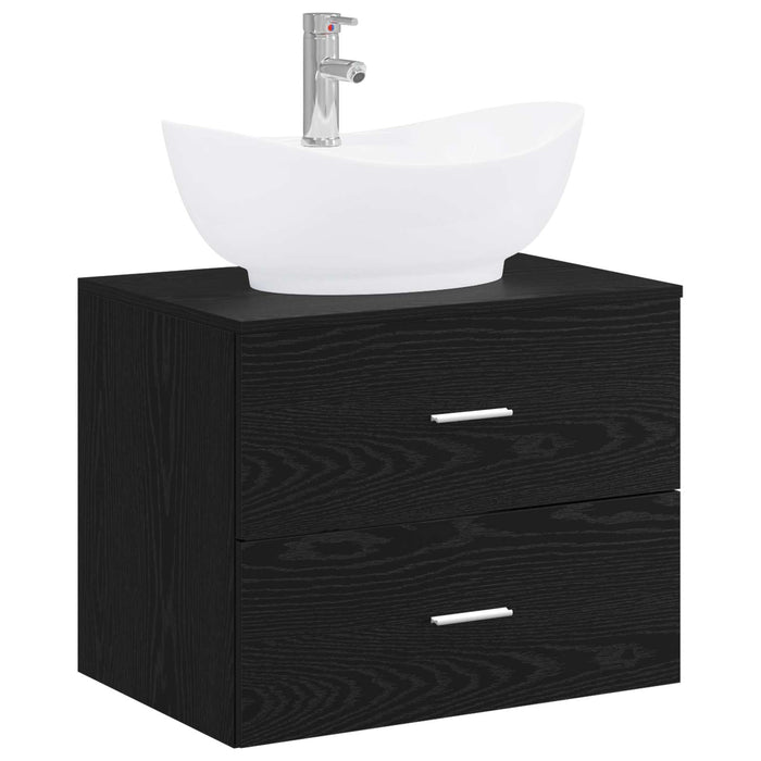 Set de mobilier pentru baie Stejar Negru Lemn prelucrat WALTI