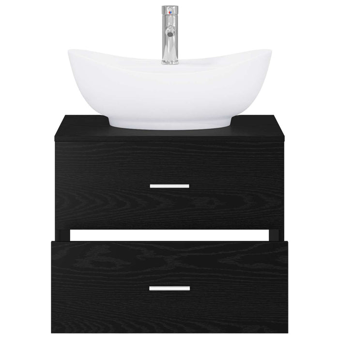 Set de mobilier pentru baie Stejar Negru Lemn prelucrat WALTI