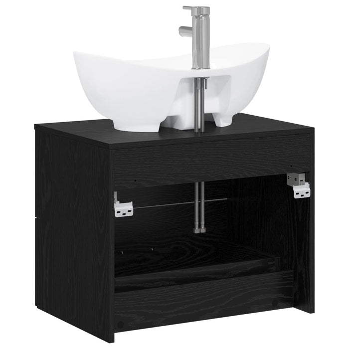 Set de mobilier pentru baie Stejar Negru Lemn prelucrat WALTI