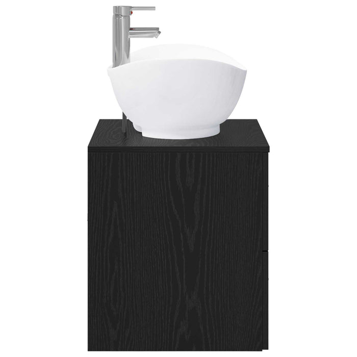 Set de mobilier pentru baie Stejar Negru Lemn prelucrat WALTI