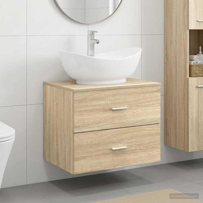 Set de mobilier pentru baie Stejar Sonoma Lemn prelucrat WALTI