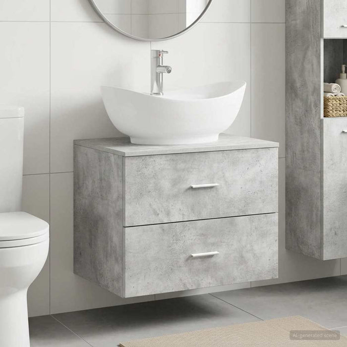 Set de mobilier pentru baie Gri Beton Lemn prelucrat WALTI