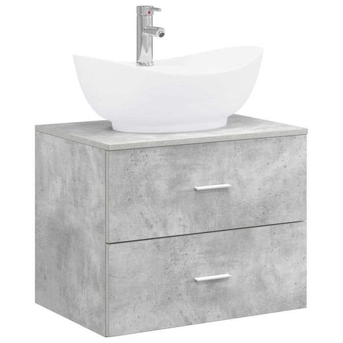 Set de mobilier pentru baie Gri Beton Lemn prelucrat WALTI