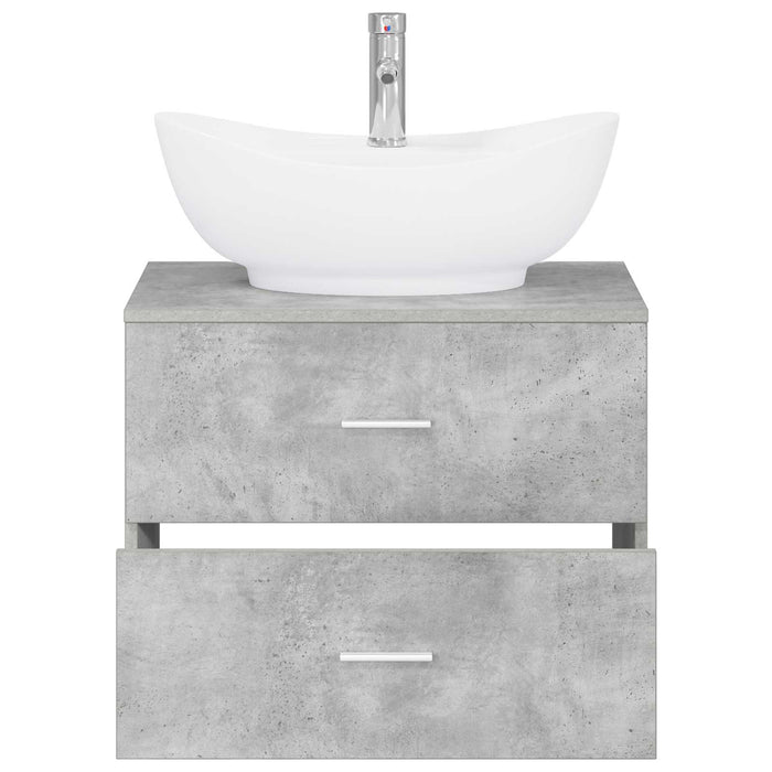 Set de mobilier pentru baie Gri Beton Lemn prelucrat WALTI