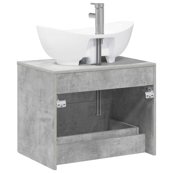 Set de mobilier pentru baie Gri Beton Lemn prelucrat WALTI