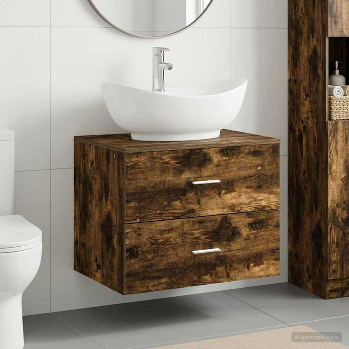 Set de mobilier pentru baie Stejar fumuriu Lemn prelucrat WALTI