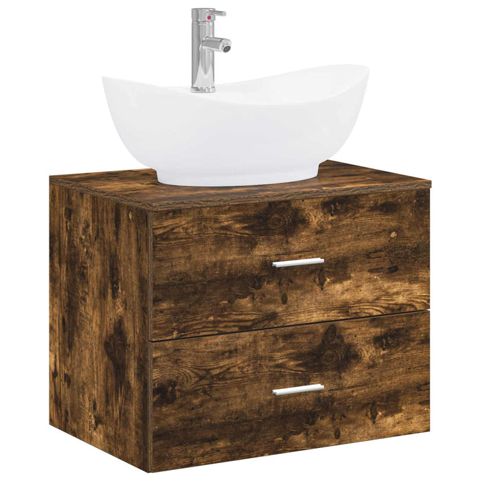 Set de mobilier pentru baie Stejar fumuriu Lemn prelucrat WALTI