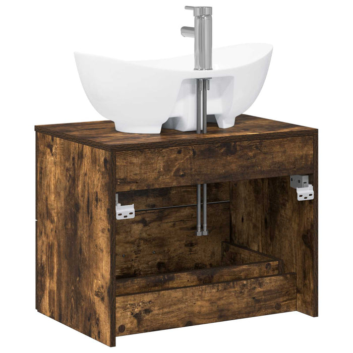 Set de mobilier pentru baie Stejar fumuriu Lemn prelucrat WALTI