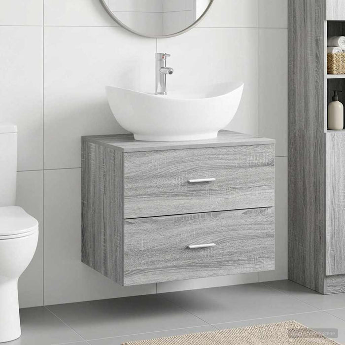 Set de mobilier pentru baie Sonoma gri Lemn prelucrat WALTI