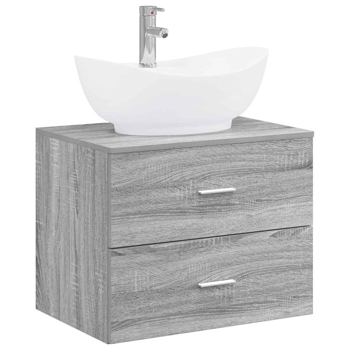 Set de mobilier pentru baie Sonoma gri Lemn prelucrat WALTI