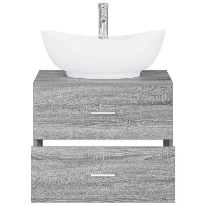 Set de mobilier pentru baie Sonoma gri Lemn prelucrat WALTI
