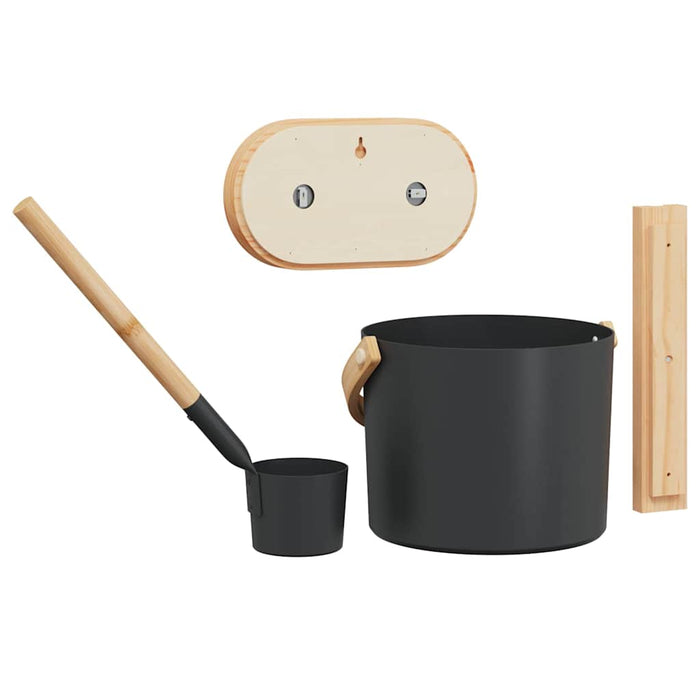 Set de accesorii pentru saună 4 pcs Negru - WALTI WALTI