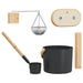 Set de accesorii pentru saună 5 pcs Negru - WALTI WALTI