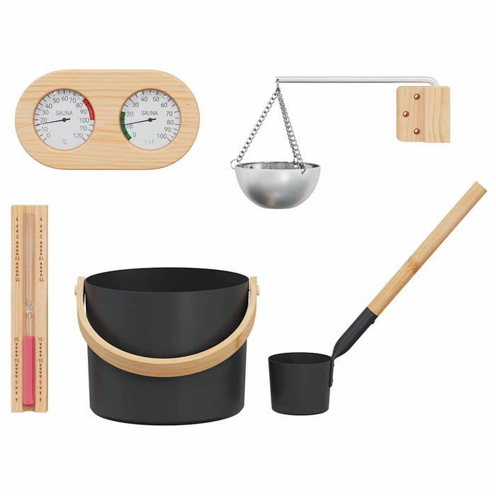 Set de accesorii pentru saună 5 pcs Negru - WALTI WALTI