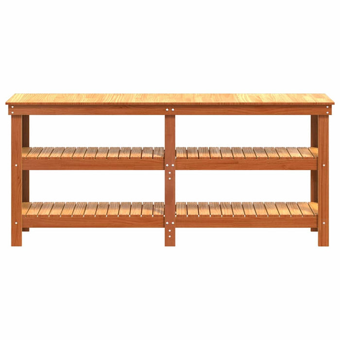 Banc de lucru cu raft Maroniu cerat 181.5 x 50 x 80 cm - WALTI WALTI