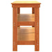 Banc de lucru cu raft Maroniu cerat 181.5 x 50 x 80 cm - WALTI WALTI