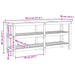 Banc de lucru cu raft Maroniu cerat 181.5 x 50 x 80 cm - WALTI WALTI