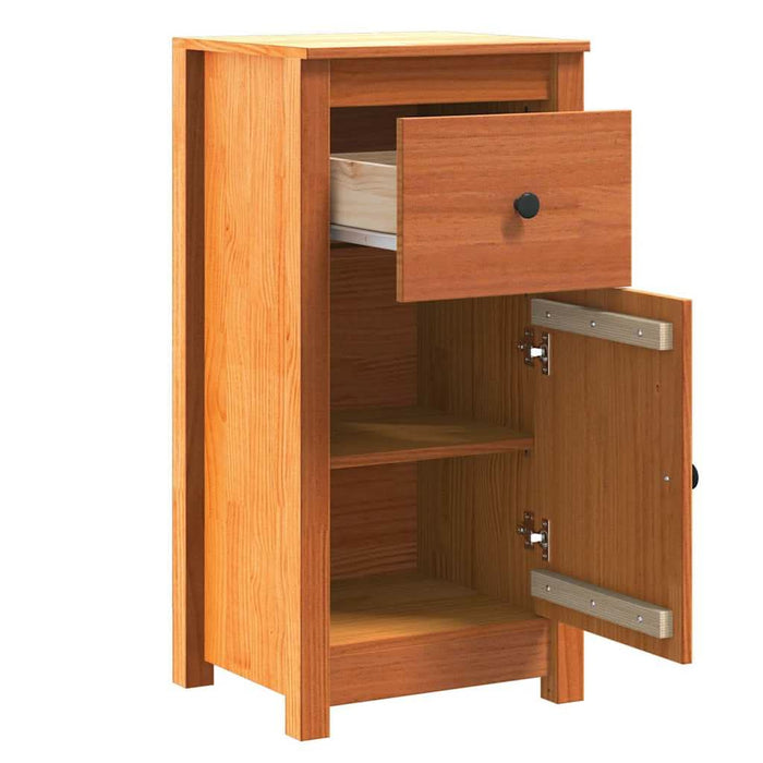 Bufet 2 pcs Maroniu cerat 39 x 34,5 x 80 cm Lemn de pin masiv - WALTI WALTI